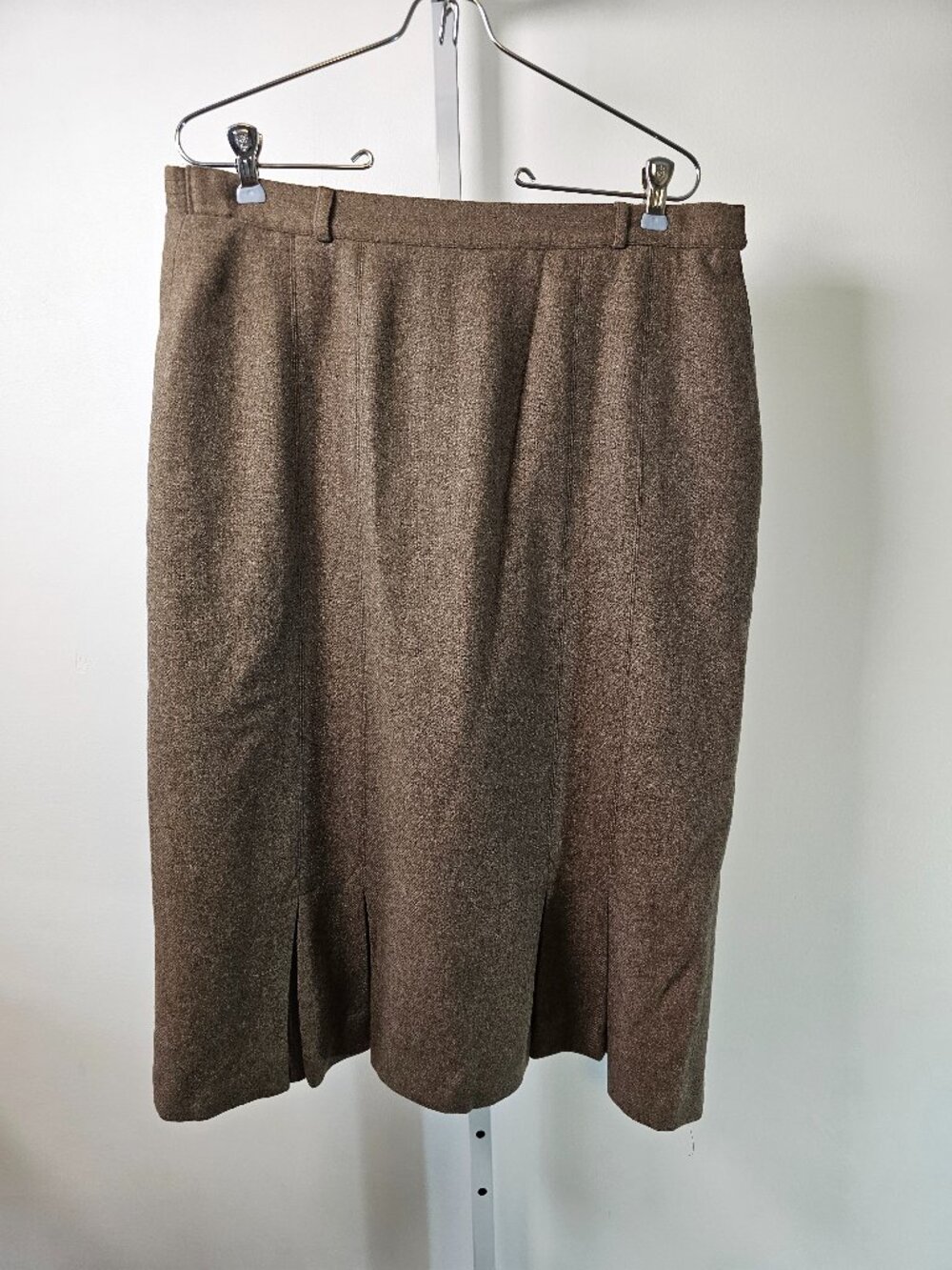 Vintage Summit sportswear Skirt Brown Wool Pleated Twee Academia 70s 16